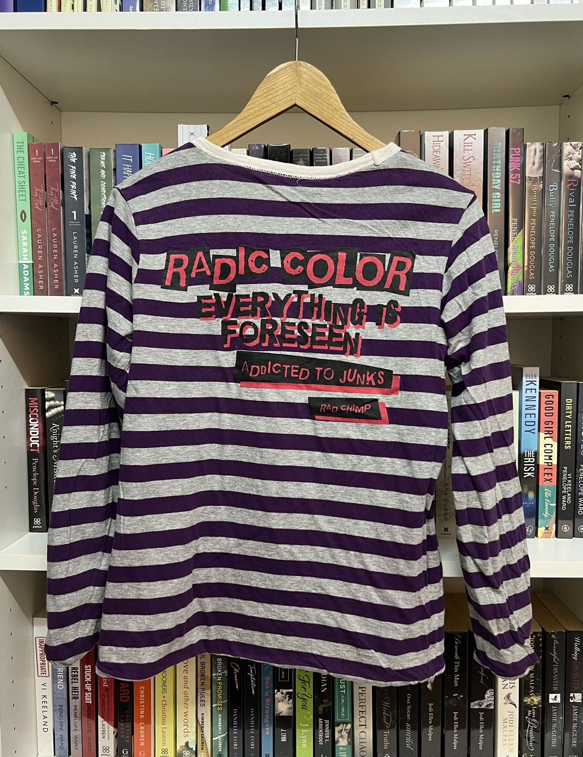 Band Tees × Japanese Brand Radic Color Rad Chimps Reversible Long Sleeve Shirt Size US S / EU 44-46 / 1 - 3 Thumbnail