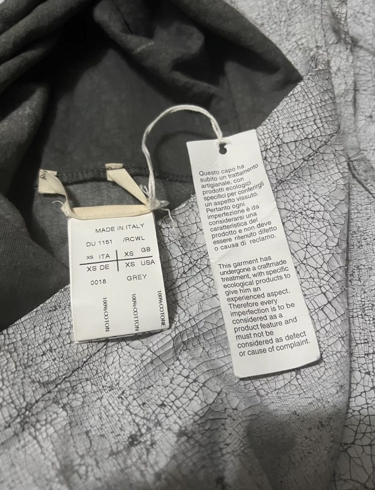 Rick Owens Rick Owens Mainline Cracked Coating Tank Top Base Layer Size US XS / EU 42 / 0 - 7 Thumbnail