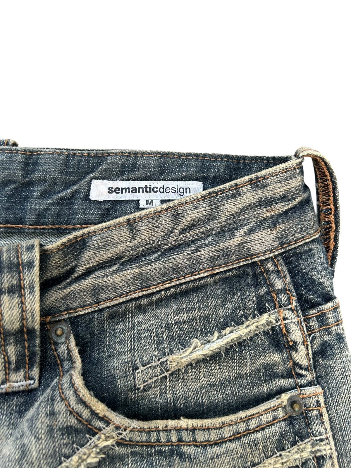 Kapital Flare Semantic design Rusty Faded Distressed Denim Jeans Size US 30 / EU 46 - 11 Thumbnail
