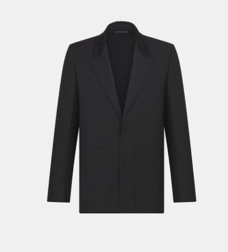 o1w1db11124 Two-Button Bar Jacket in Black