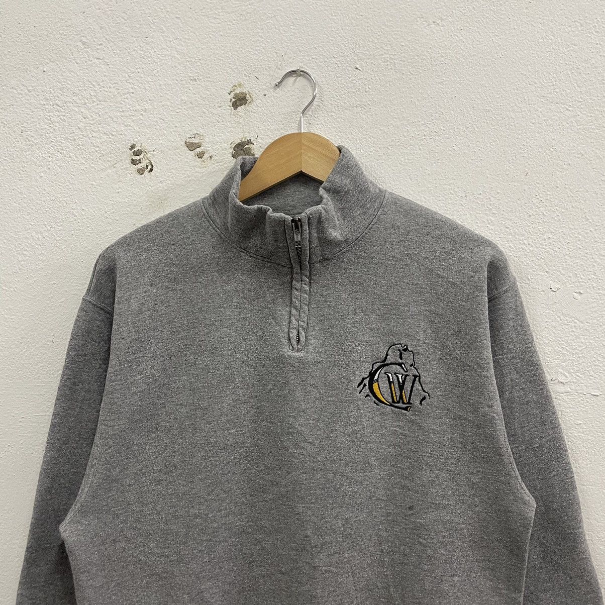 Vintage 🔥Vintage Embroidered Logo Half Zipper Sweatshirts Size US M / EU 48-50 / 2 - 3 Thumbnail