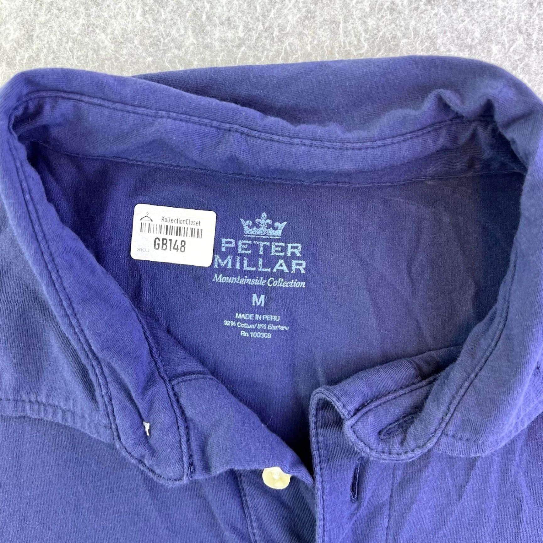Peter Millar VINTAGE Peter Millar Polo Shirt Mens Medium Blue Short Sleeve Mountainside Collection Size US M / EU 48-50 / 2 - 5 Thumbnail