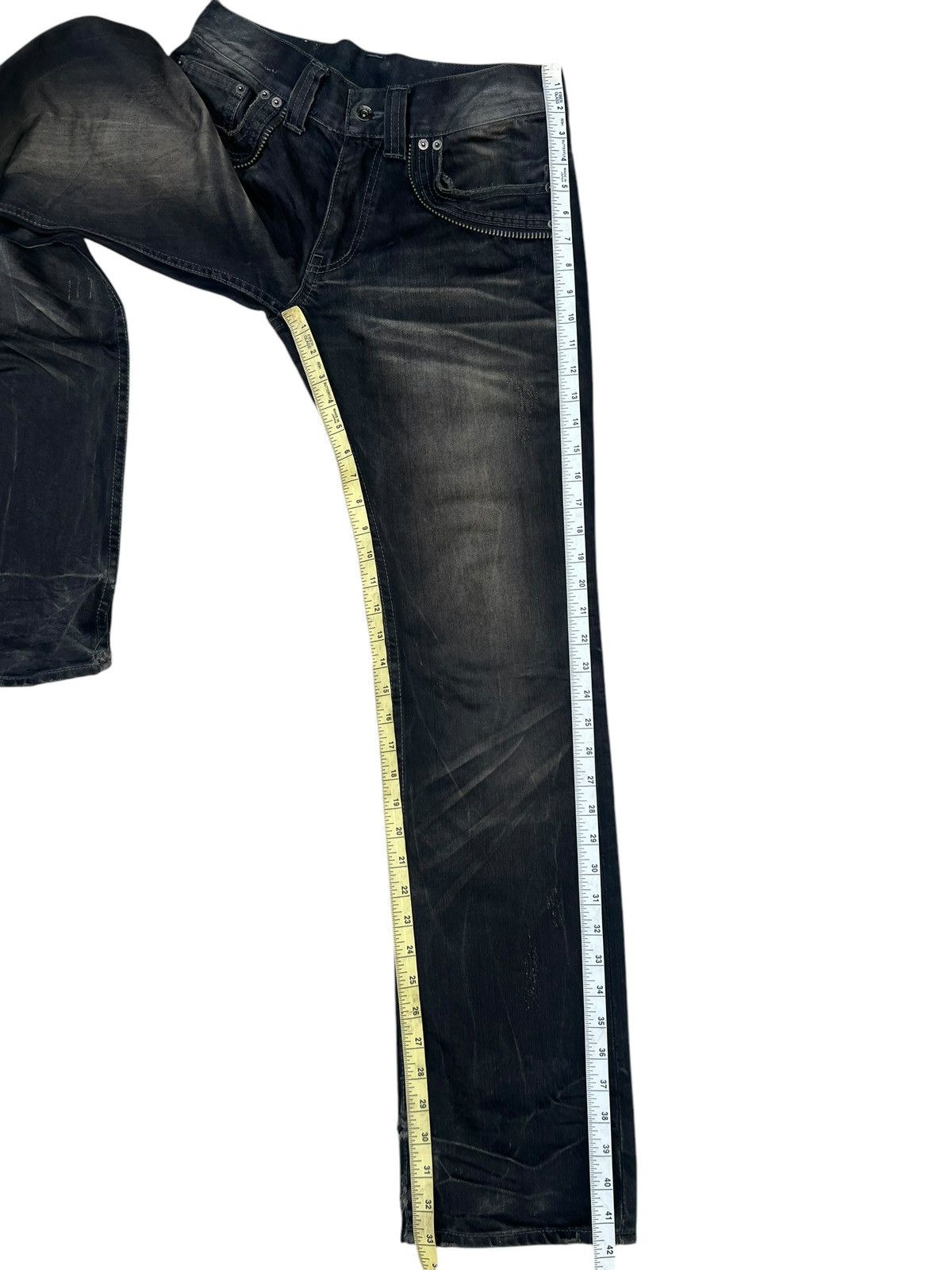 14th Addiction Mud Waxed Clawmark Denim Semantic Design Skulls Jeans Size US 30 / EU 46 - 6 Thumbnail