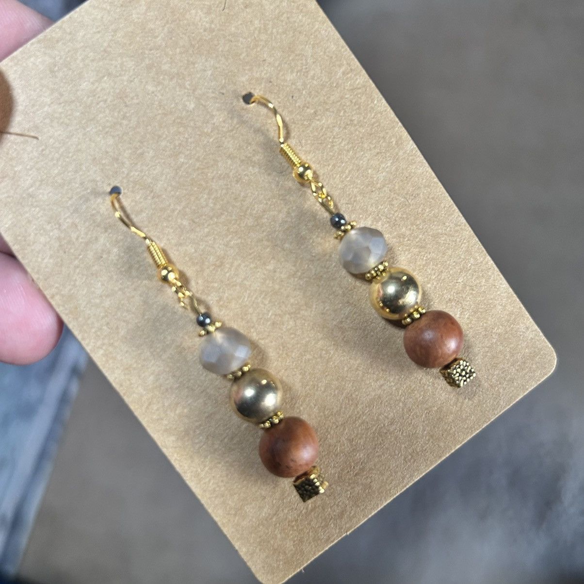 Handmade Handcrafted elegant salvaged vintage beads earrings Size ONE SIZE - 1 Thumbnail