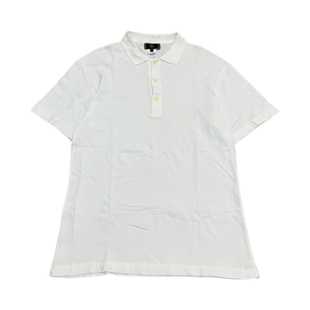 Fendi Vintage Fendi Small Embroidery Logo Polos Designer Size US M / EU 48-50 / 2 - 1 Thumbnail