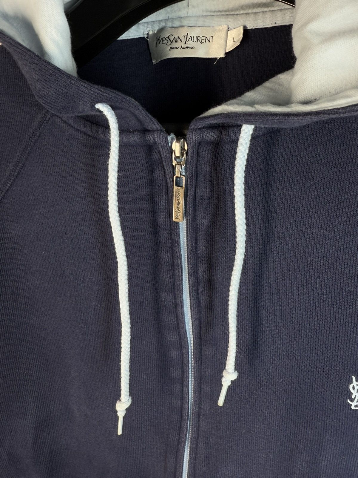 Yves Saint Laurent Navy YSL Hoodie Zip YSL Sweatshirt YSL Sweater Size US M / EU 48-50 / 2 - 15 Thumbnail