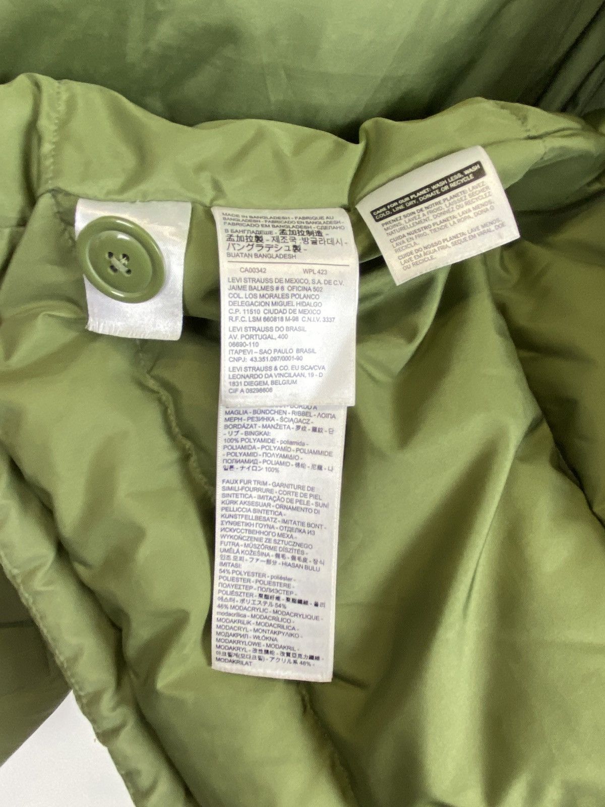 Levi's Levi’s Full Zip Parka Jacket Faux Fur Hood Size S Green Top Size S / US 4 / IT 40 - 13 Thumbnail