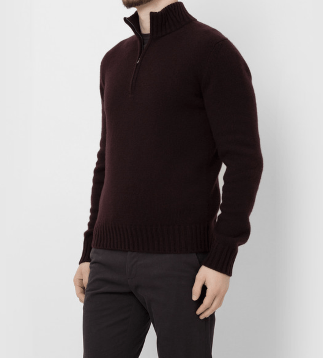 Loro Piana o1srvl11e1224 Cashmere Half Zip Sweater in Navy Blue Size US M / EU 48-50 / 2 - 2 Thumbnail