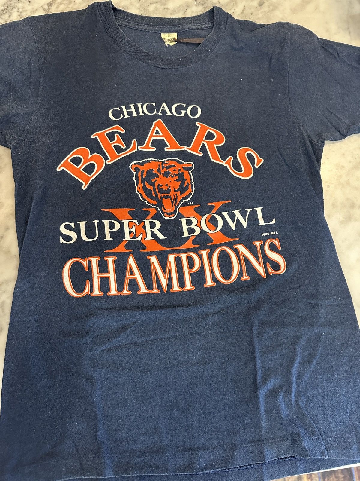 Vintage Vintage 1985 Chicago Bears Super Bowl XX Tee Screen Stars Size US S / EU 44-46 / 1 - 2 Thumbnail