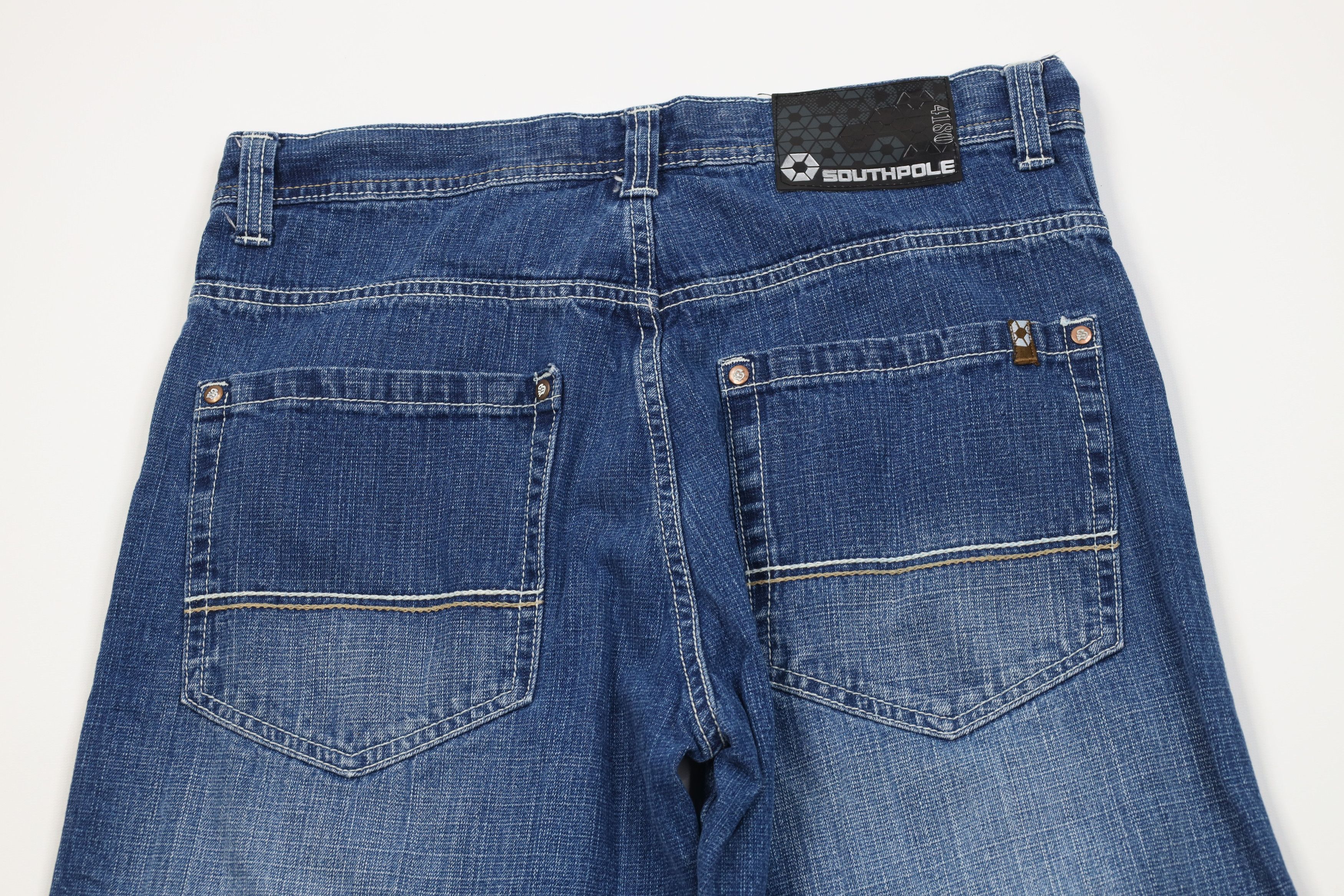 Southpole Vintage 90s Y2K Southpole Wide Leg Denim Jeans Blue Cotton Size US 34 / EU 50 - 10 Thumbnail