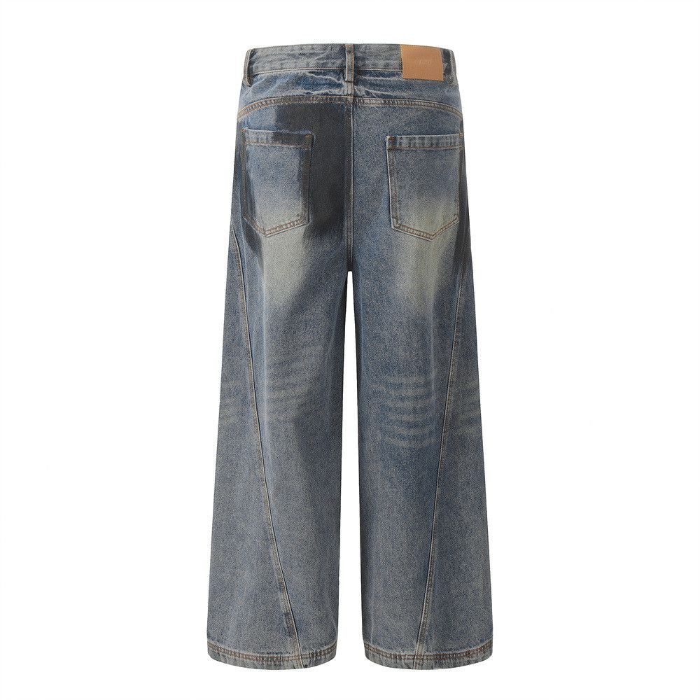 Japanese Brand American men's loose graffiti ripped straight jeans Size US 32 / EU 48 - 3 Thumbnail