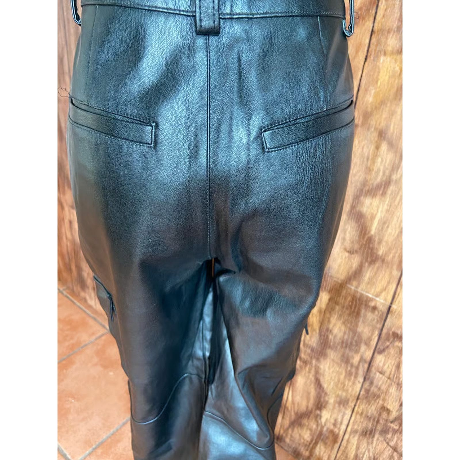 Fredo Santana Black faux leather womens pants Cara santa size:4 Size 28" / US 6 / IT 42 - 2 Thumbnail
