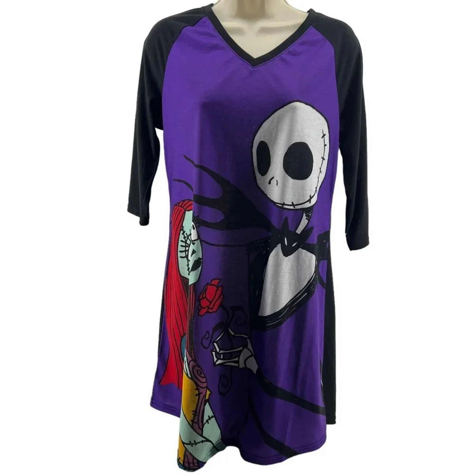 Disney Disney Nightmare Before Christmas Women's 3/4 Sleeve Dorm S Size ONE SIZE - 1 Thumbnail