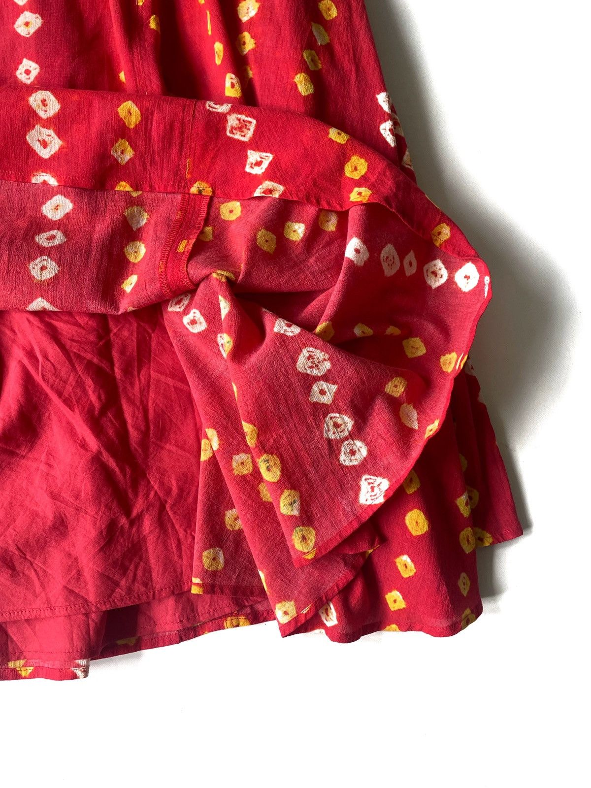 Designer × Polo Ralph Lauren Polo Ralph Lauren Red Cotton Maxi Skirt Size 6/M Made India Size 28" / US 6 / IT 42 - 6 Thumbnail