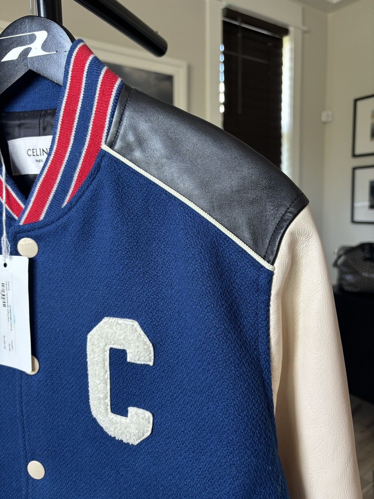 Celine CELINE | $3250 | VARSITY LEATHER COLLEGE TEDDY JACKET Size US M / EU 48-50 / 2 - 9 Thumbnail