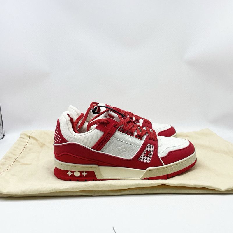 Louis Vuitton Louis Vuitton Red Trainer Fashion Sneakers for Men 0079 Size US 8.5 / EU 41-42 - 1 Thumbnail