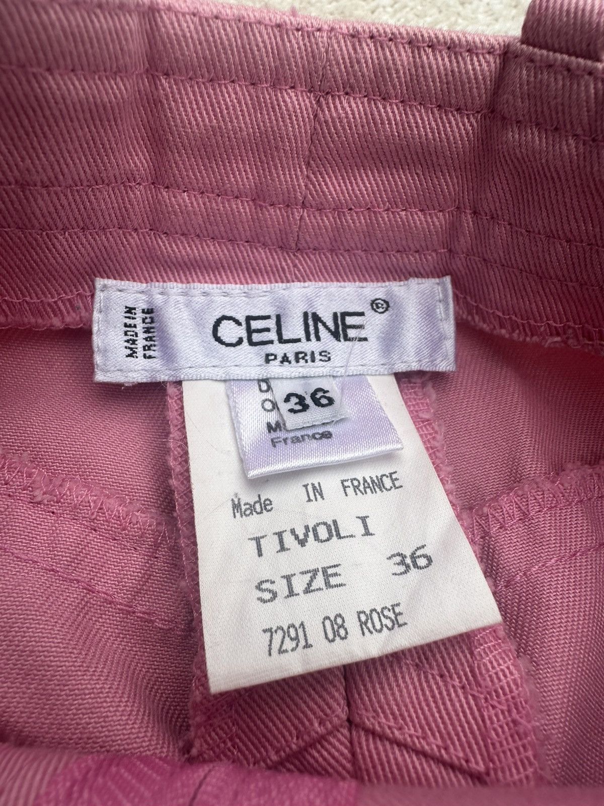Celine Vintage Celine Paris High Rise Straight Leg Pink Jeans Sz 36 Size 36" / US 14 / IT 50 - 7 Thumbnail