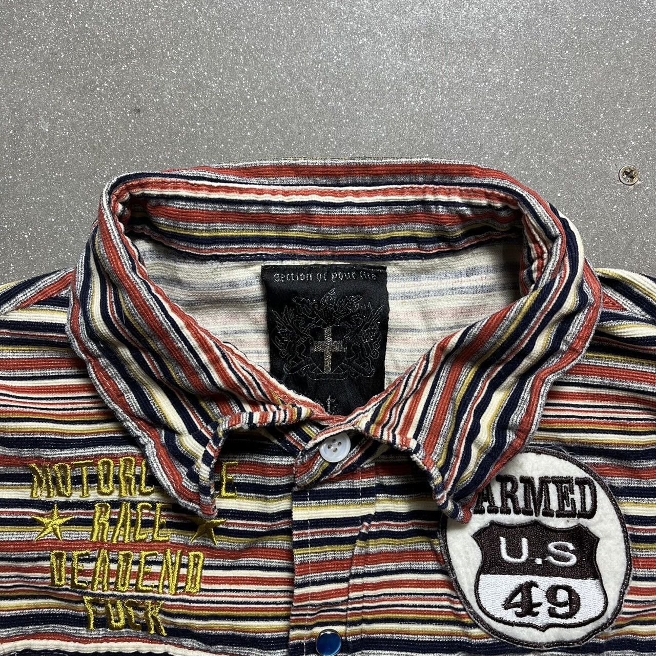 If Six Was Nine × Japanese Brand × Le Grande Bleu (L.G.B.) Riot Japanese Brand Stripe Shirt Size S / US 4 / IT 40 - 5 Thumbnail