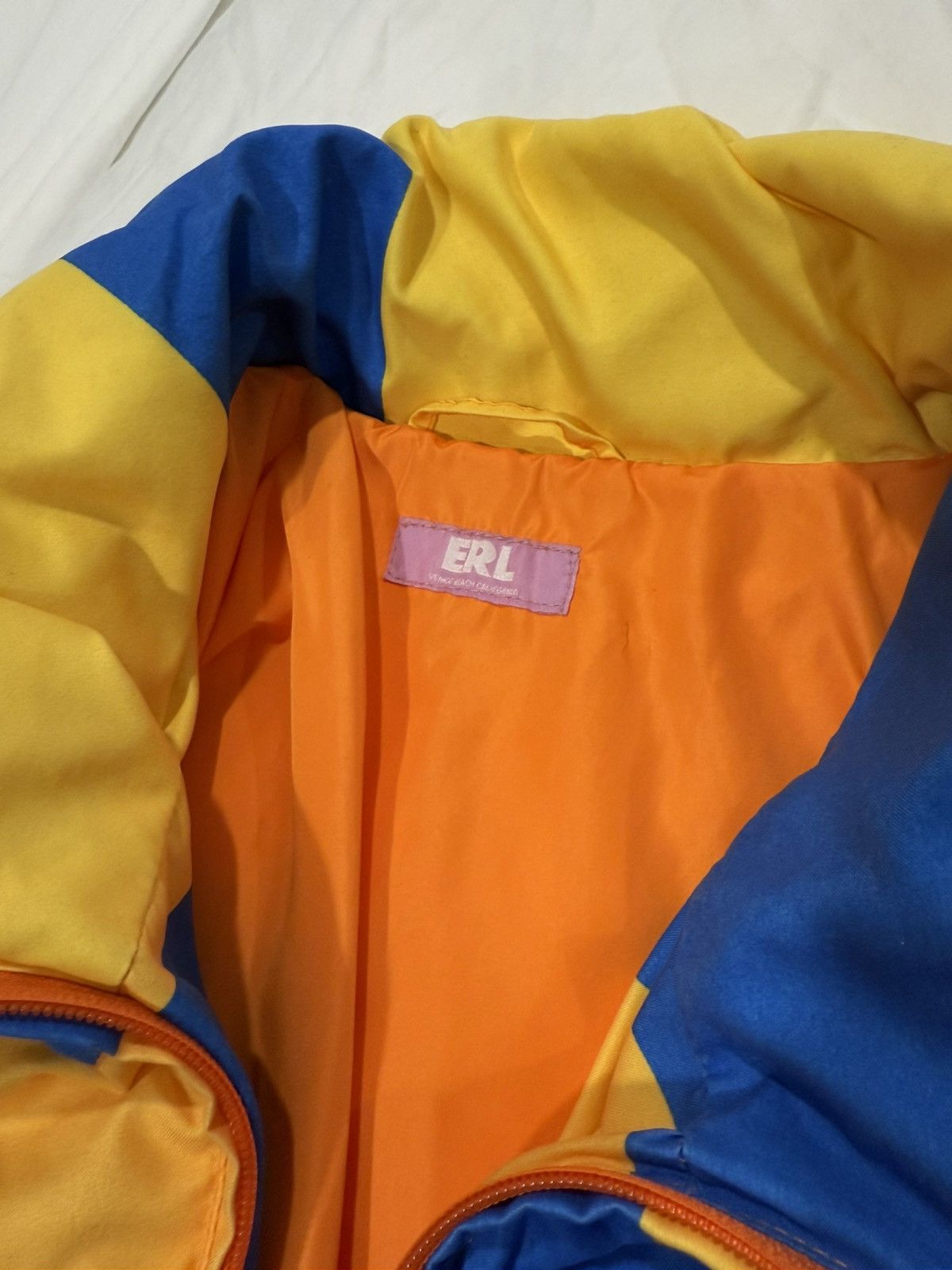 ERL ERL Puffer Jacket Blue, Orange, and Yellow Checkered L Size US L / EU 52-54 / 3 - 4 Thumbnail
