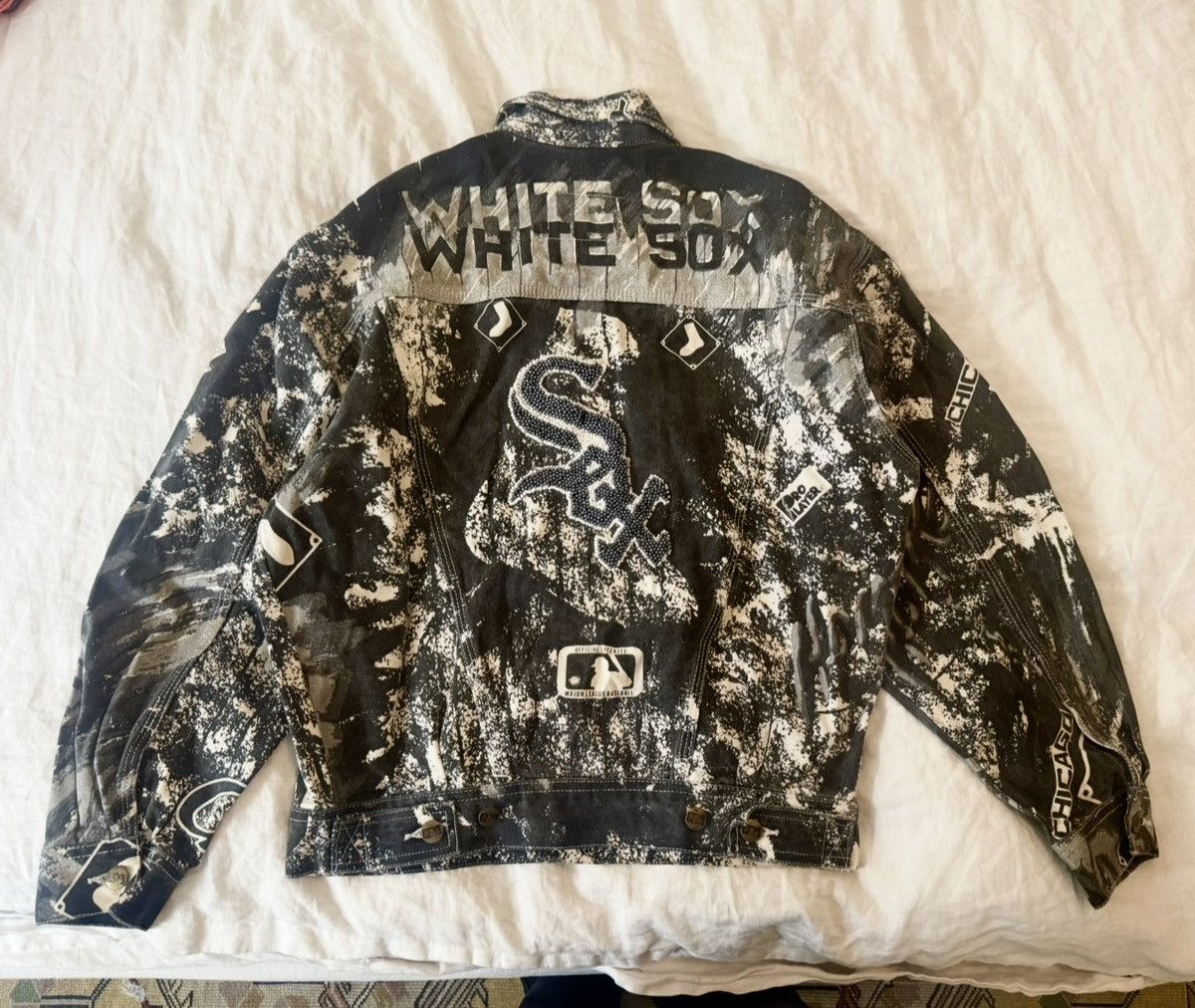 Vintage Vintage White Sox Denim Jacket Size US M / EU 48-50 / 2 - 2 Thumbnail