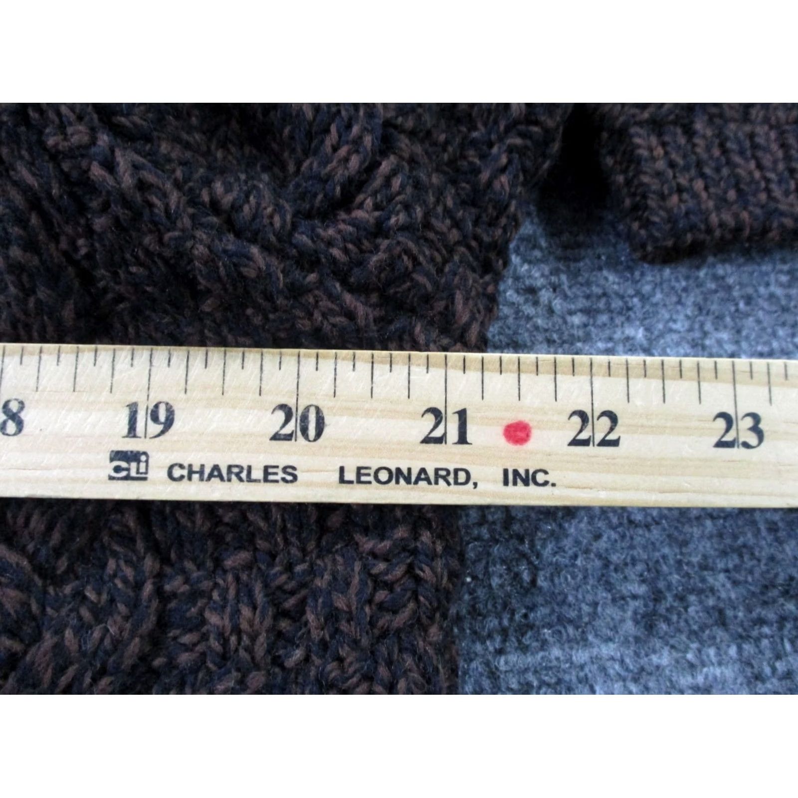 Vintage Arancrafts Sweater Jacket Women M Brown Merino Wool Ireland Cable Knit Chunky Size M / US 6-8 / IT 42-44 - 5 Thumbnail
