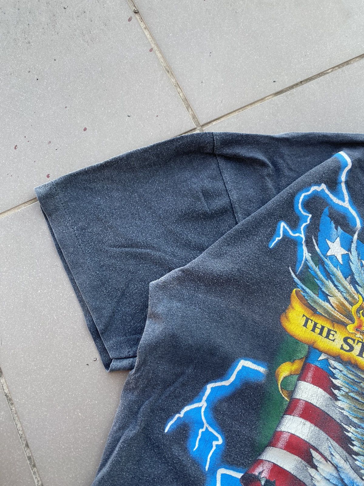 Vintage Travis scott Vintage thunder lightening USA eagle 90s tee Size US XL / EU 56 / 4 - 7 Thumbnail