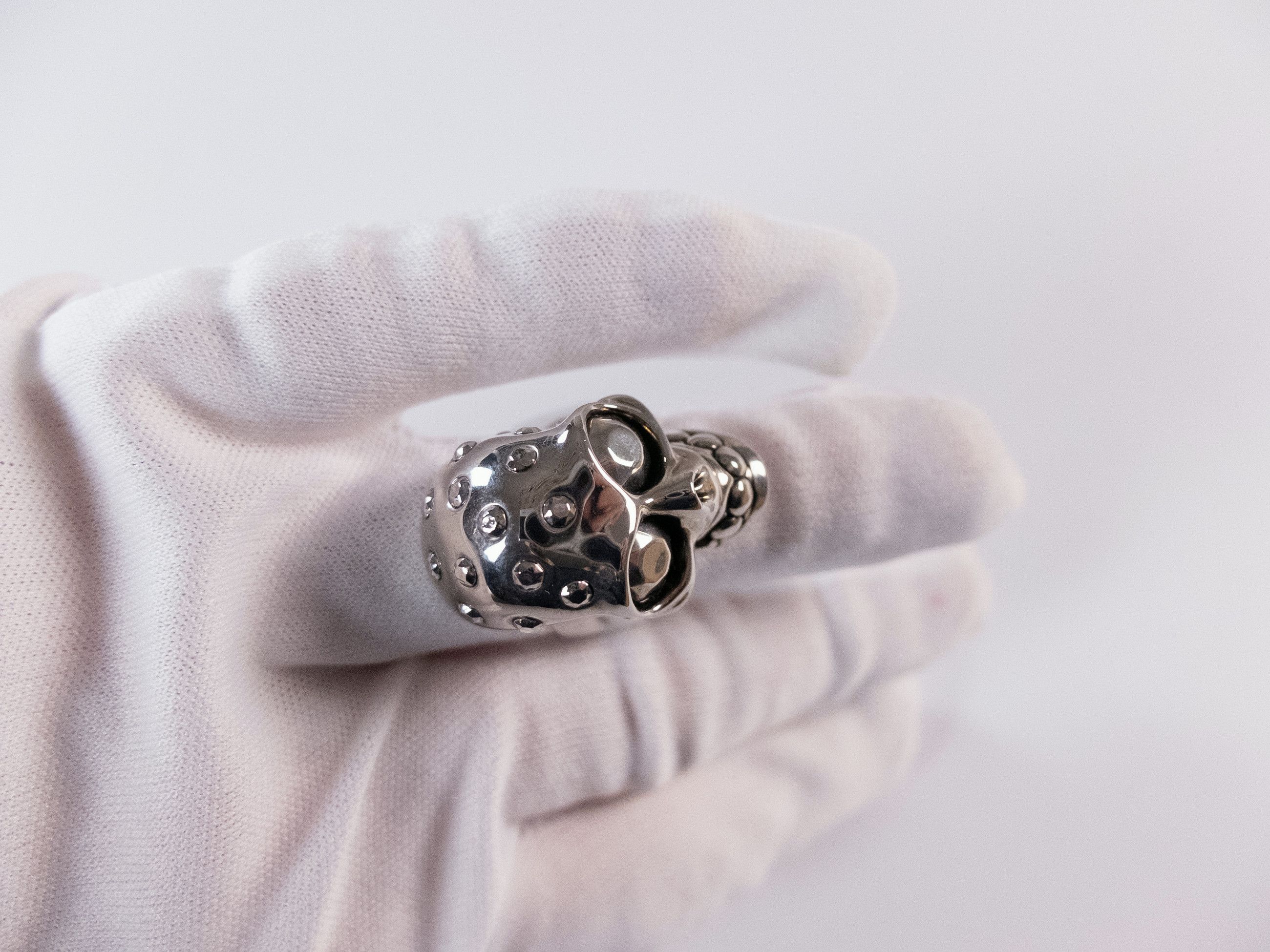 Alexander McQueen ALEXANDER MCQUEEN silver tone metal giant skull ring 9 19 q Size ONE SIZE - 5 Thumbnail