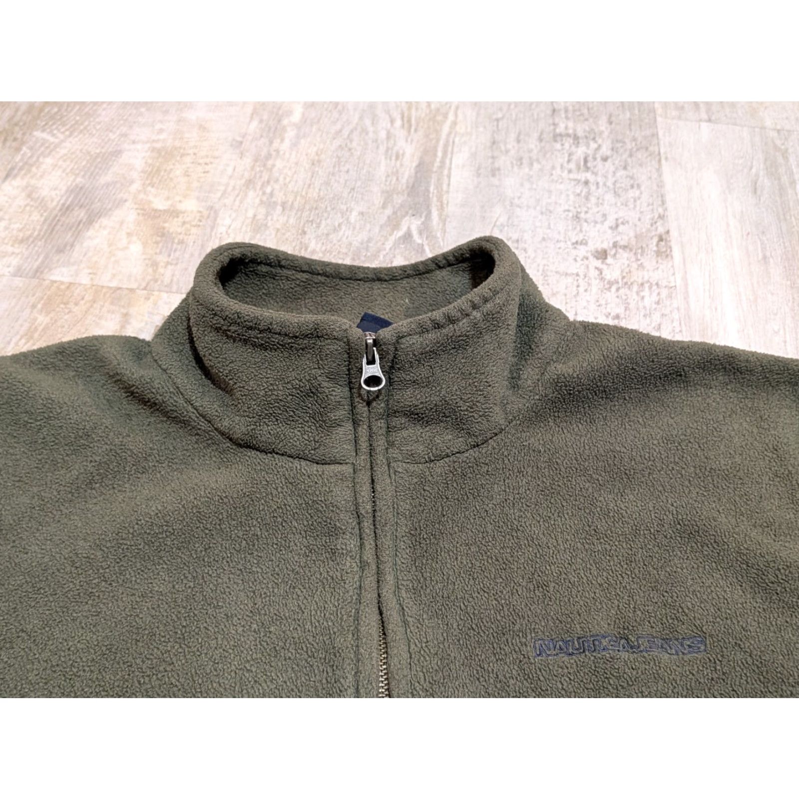 Nautica VINTAGE Nautica Mens Sweater L Olive Green Pullover 1/4 Zip Fleece Made in USA Size US L / EU 52-54 / 3 - 7 Thumbnail