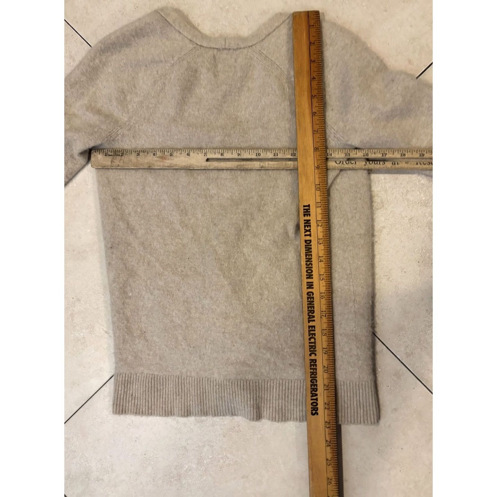 Abercrombie & Fitch VINTAGE Abercrombie & Fitch Cardigan Womens Small Beige Cashmere Open Front Pockets Size S / US 4 / IT 40 - 6 Thumbnail