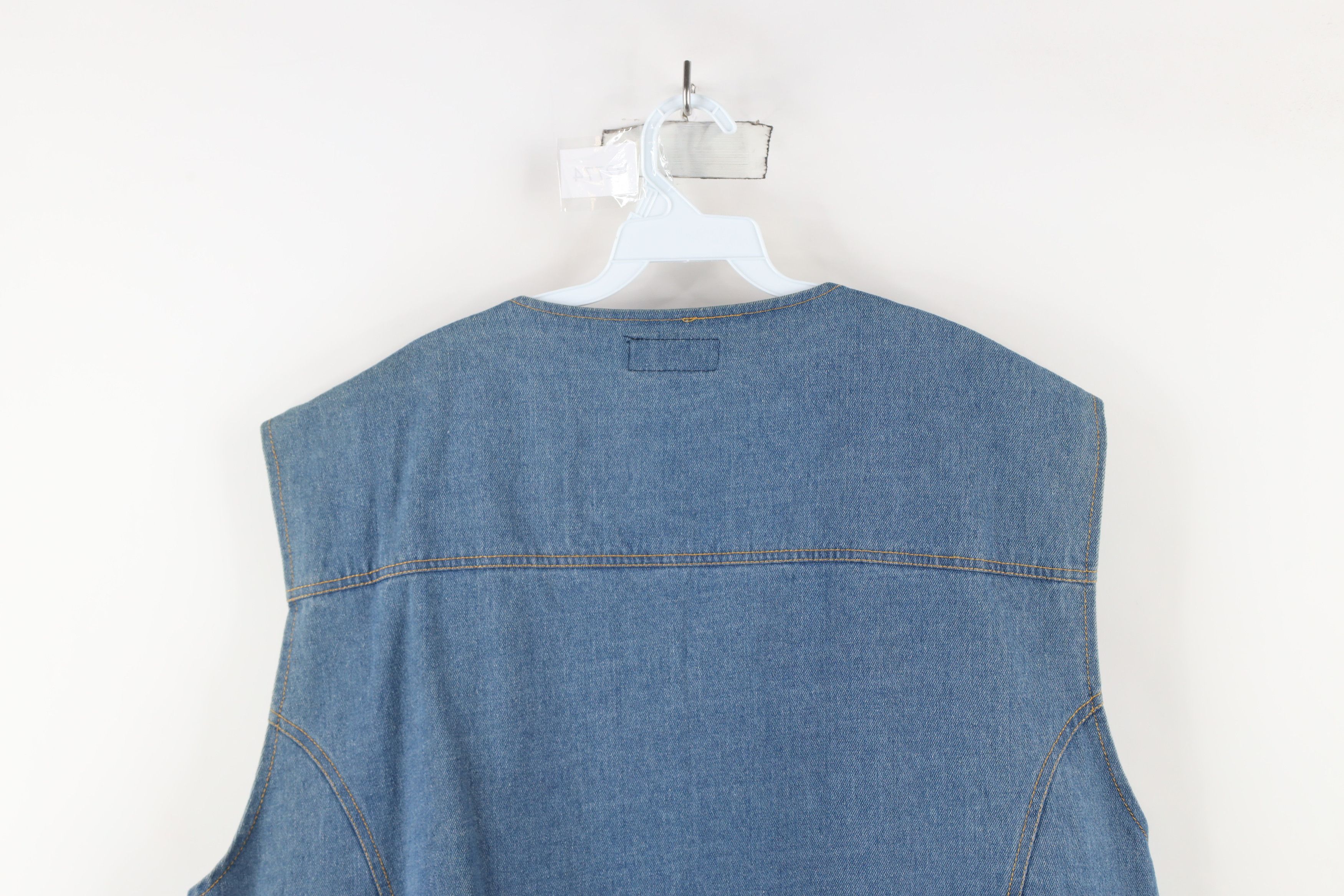 Vintage Vintage 90s Streetwear Denim Jean Vest Jacket Blue Cotton Size US XXL / EU 58 / 5 - 9 Thumbnail