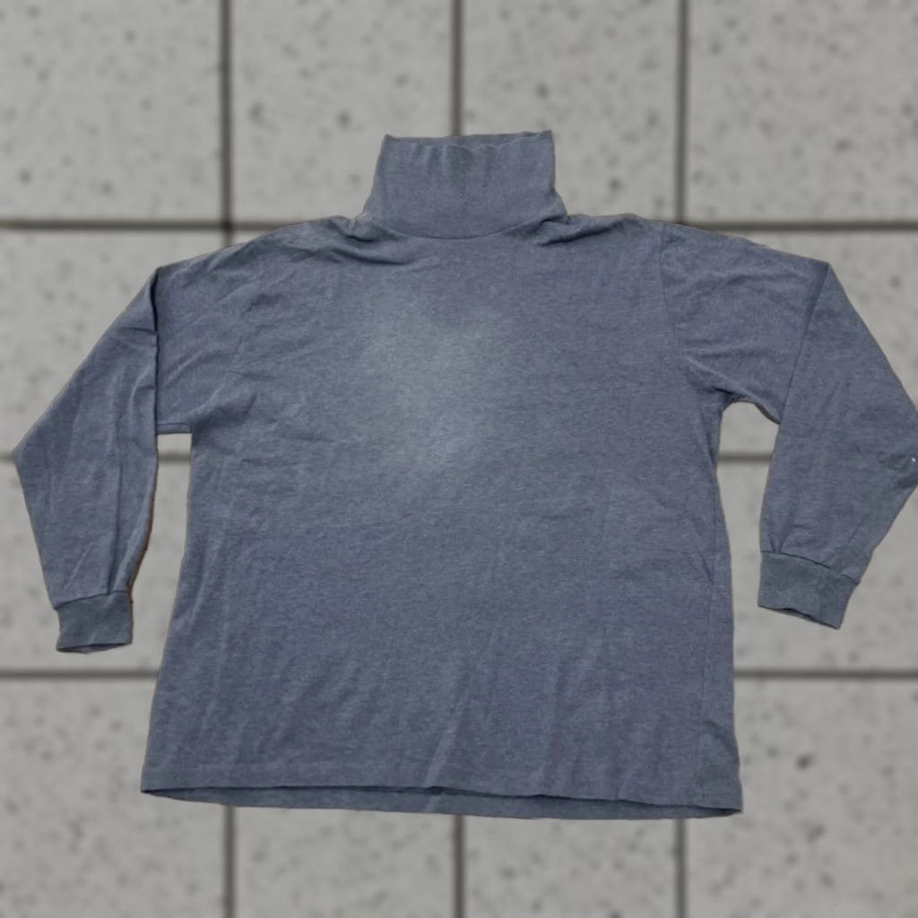 Vintage VINTAGE Cross Creek Sweater Men XL Gray Turtleneck Pullover Made USA 90s Minimal Shirt Mens Winter Knit Mock Neck Pullover 90s Cross Creek Stone gray Size US XL / EU 56 / 4 - 1 Thumbnail