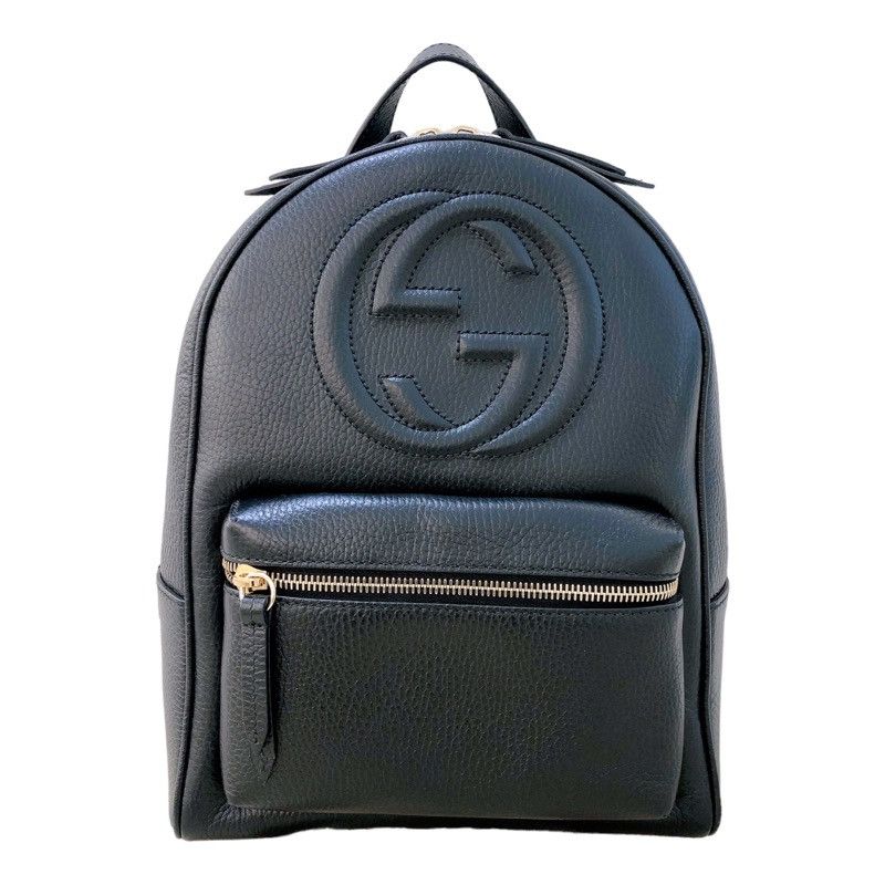 Gucci Soho Interlocking G Backpack Black Leather