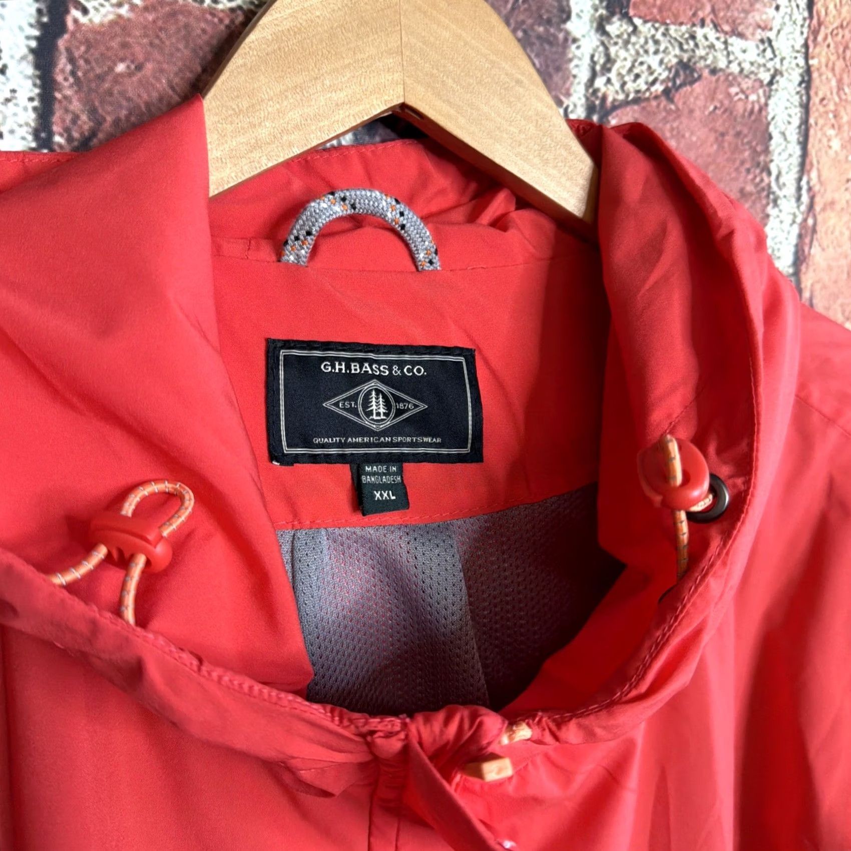 Vintage G.H. Bass & Co. Anorak Rain Jacket Women's Lightweight Water Resistant 2XL Orange Size XXL / US 16-18 / IT 52-54 - 2 Thumbnail