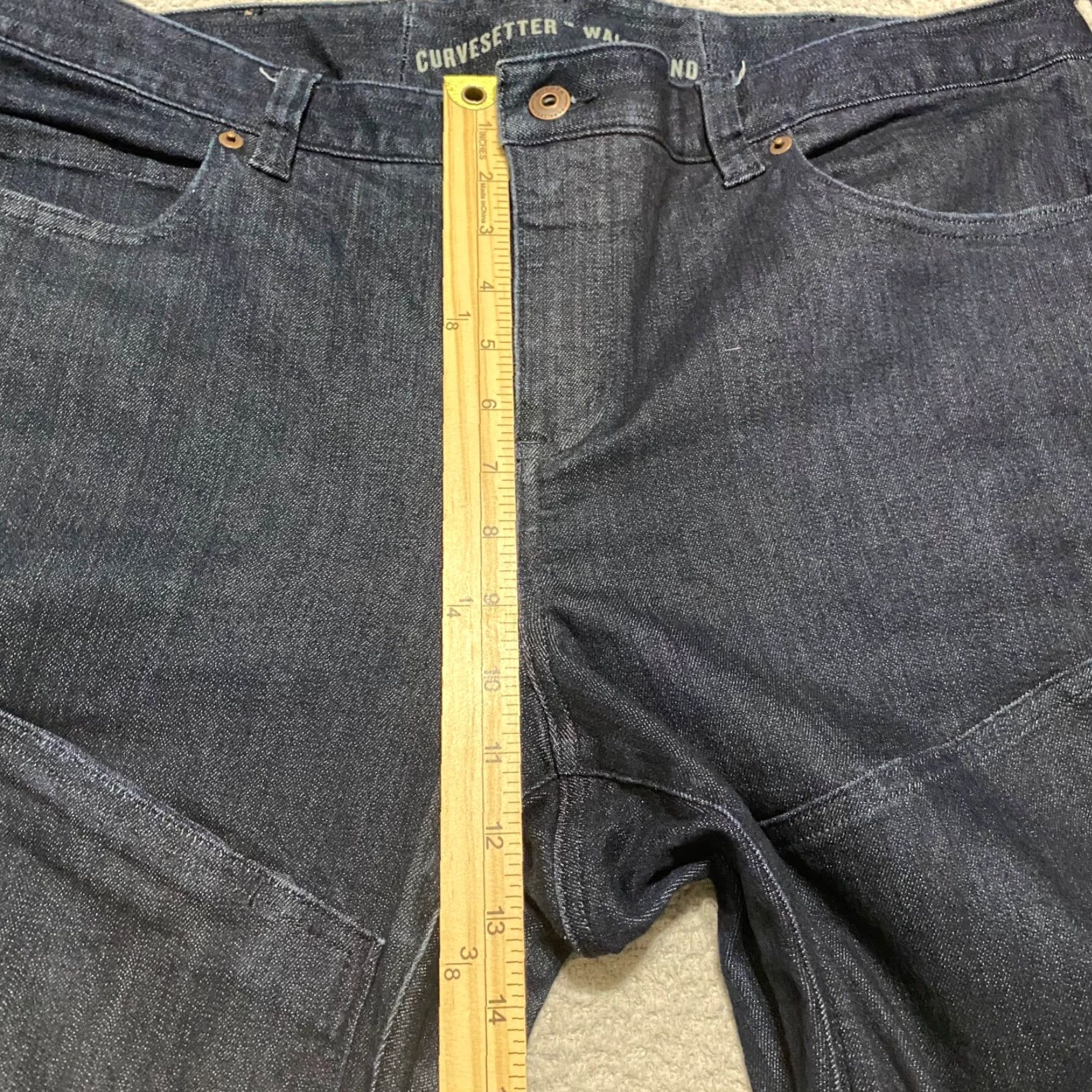 Denime Duluth Womens 18 Plus Jeans Blue Denim Carpenter Curvesetter Dark Wash Work Shirt Pants? Size 40" / US 18 - 7 Thumbnail