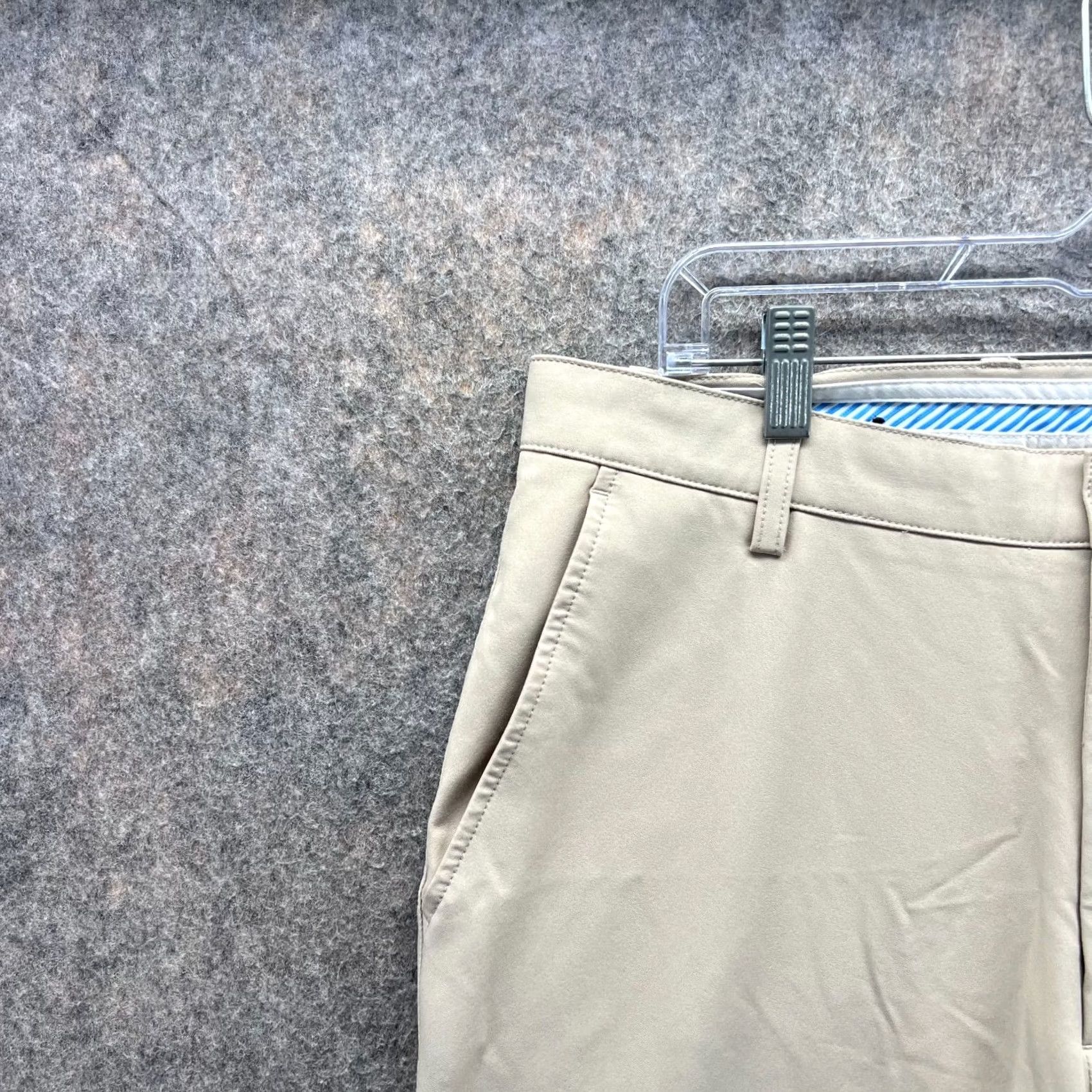 Footjoy FootJoy Pants Men 34x30 Khaki Chino Pleated Polyester Spandex Casual Trousers Size US 34 / EU 50 - 6 Thumbnail