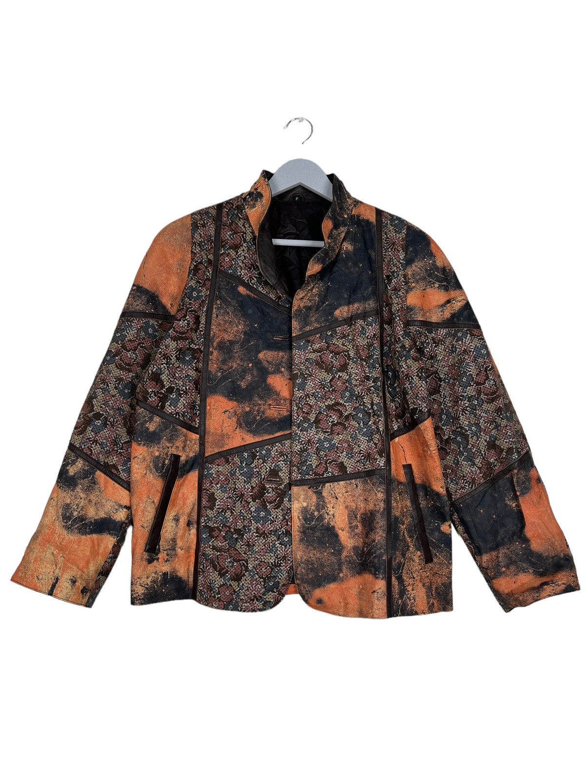 Japanese Brand 🔥 RARE VINTAGE PATCHWORK LEATHER JACKET NICE DESIGN Size US M / EU 48-50 / 2 - 2 Thumbnail