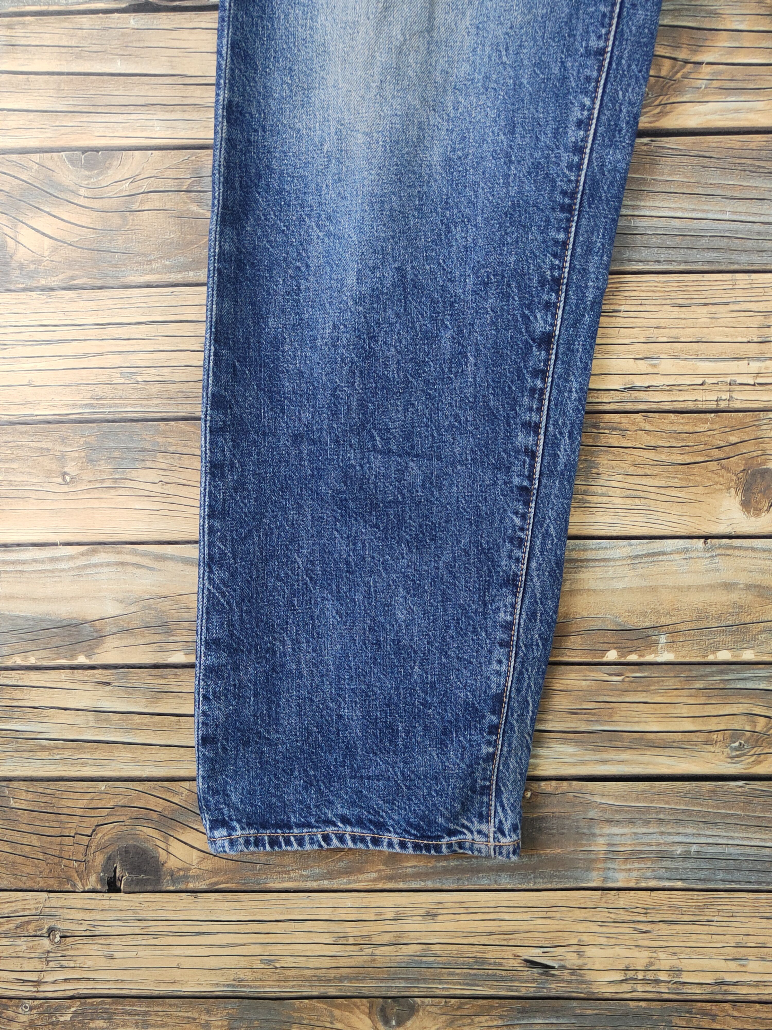 GU GU Dark Blue Distressed Ripped denim Jeans #W1873 Size US 33 - 4 Thumbnail