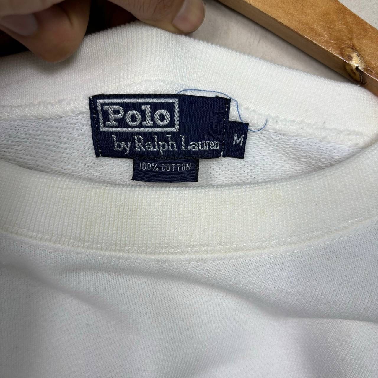 Polo Ralph Lauren Polo Ralph Lauren Small Pony White Crewneck Sweatshirt Size US M / EU 48-50 / 2 - 3 Thumbnail