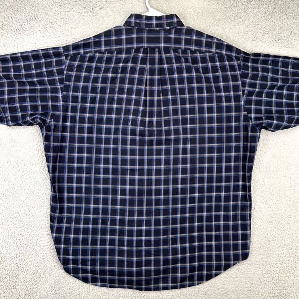 Ralph Lauren Ralph Lauren Blake Button-Down Shirt Mens XL Black Blue Plaid Oversized Baggy Size US XL / EU 56 / 4 - 3 Thumbnail