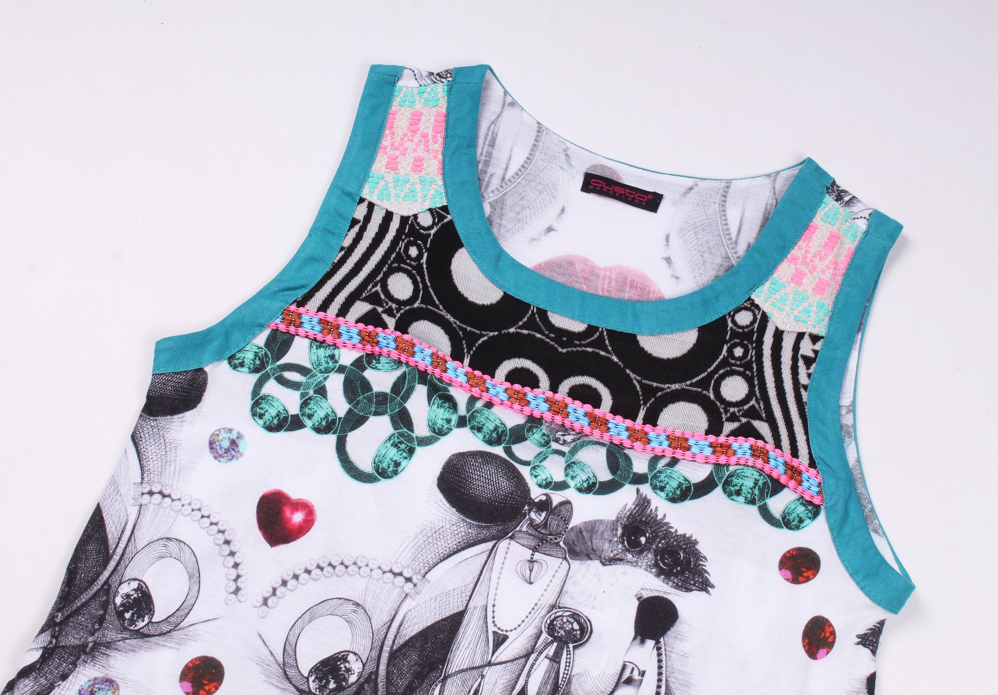 Custo Barcelona Custo Barcelona Y2K Futuristic Multicolor Tank Top Size S / US 4 / IT 40 - 5 Thumbnail