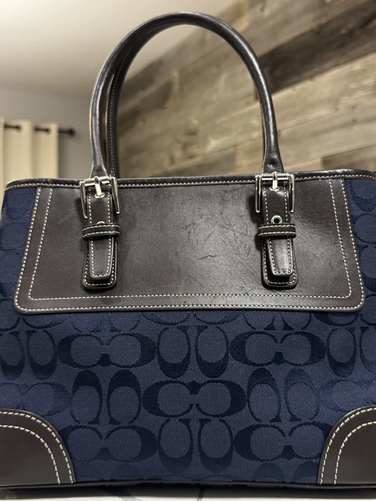 Coach Coach Vintage 2007 Hampton Signature Canvas Satchel Bag Size ONE SIZE - 3 Thumbnail