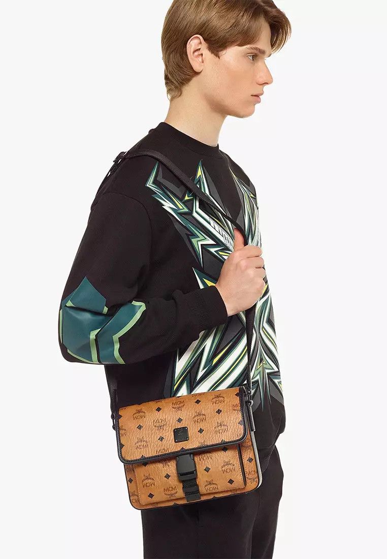 MCM o1mt1gz0125 Size: OS / Messenger Bag in Brown/Black Size ONE SIZE - 5 Thumbnail