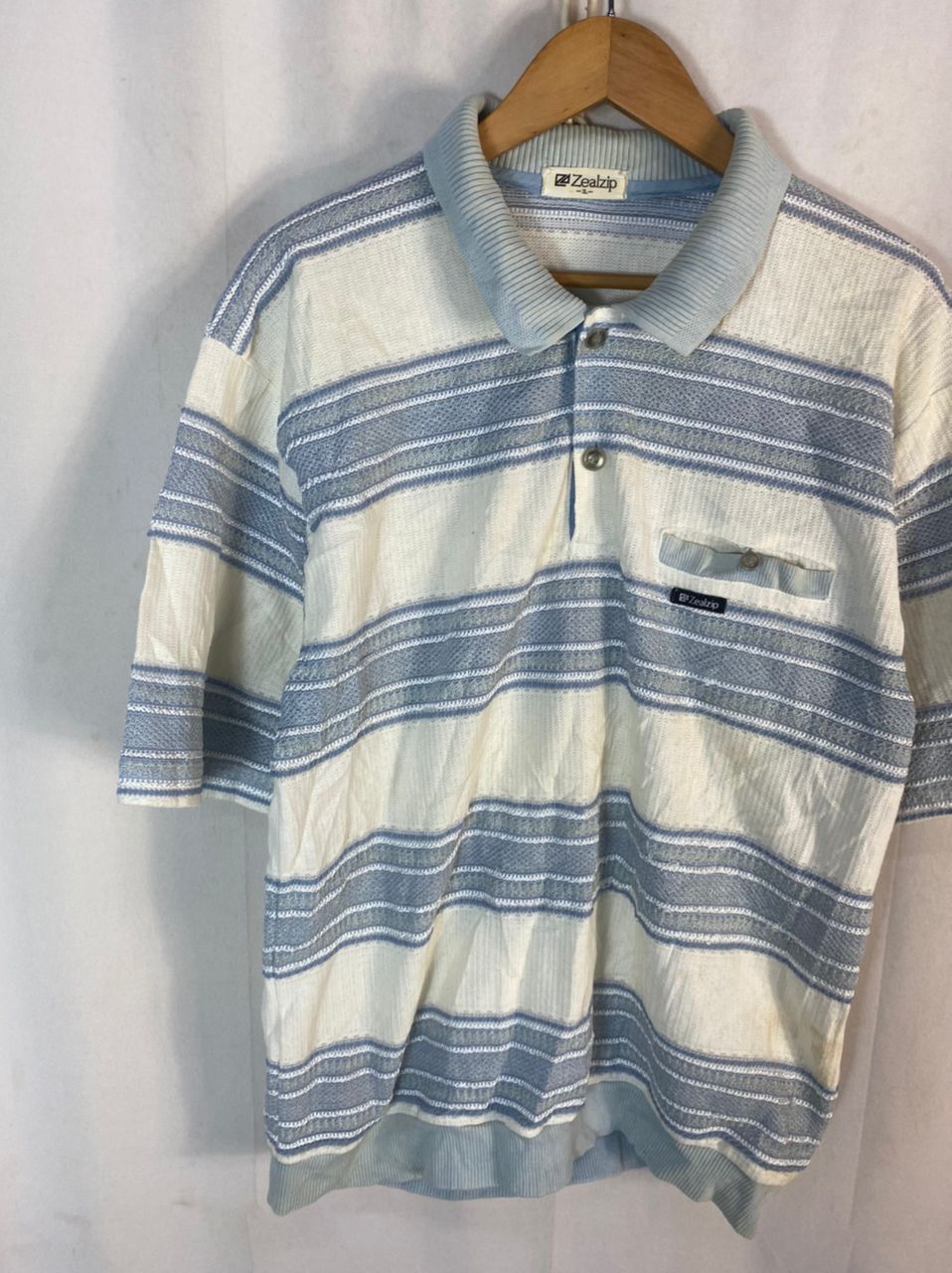 Japanese Brand × Vintage Vintage zealzip stripe polos shirt Size US L / EU 52-54 / 3 - 3 Thumbnail