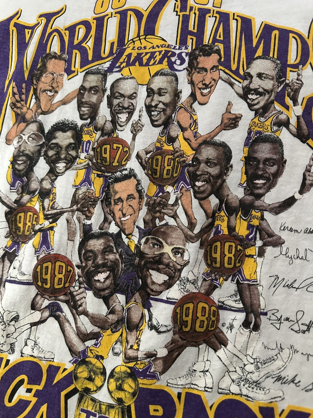 NBA Vintage 80s Lakers Worldchamps Size US L / EU 52-54 / 3 - 2 Thumbnail