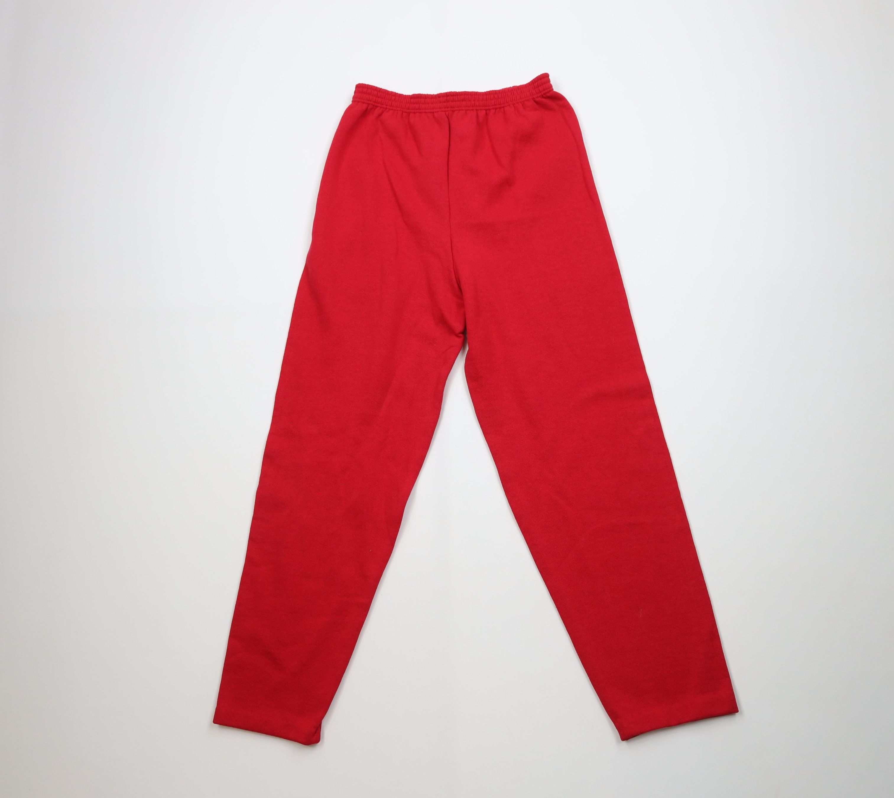 Vintage Vintage 90s Streetwear Tapered Sweatpants Pants Red USA Size 24" / US 00 / IT 34 - 1 Thumbnail