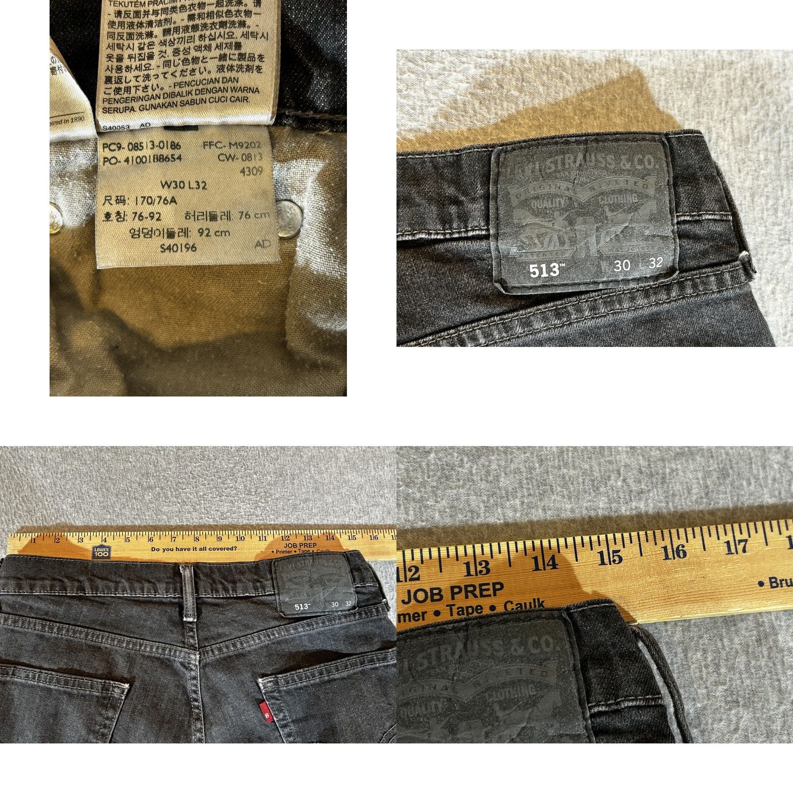 Levi's Levi's 513 Jeans Slim Straight Black Stretch Denim Mens 30x32 Waist 30 Inseam 32 Regular Size US 30 / EU 46 - 8 Thumbnail