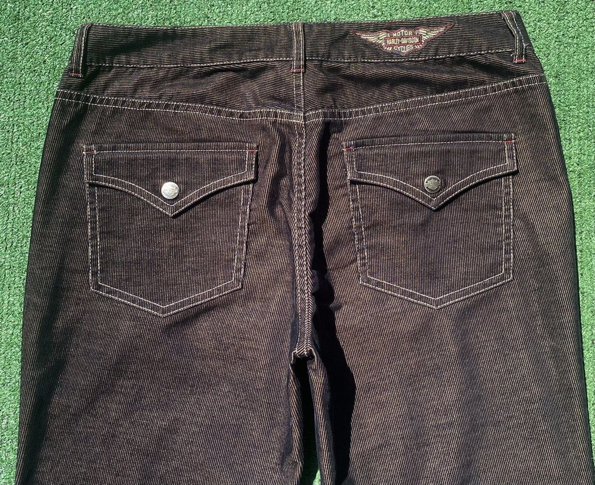 Harley Davidson Harley Davidson Black Corduroy Flare Pants 35” Waist Size 35" - 8 Thumbnail