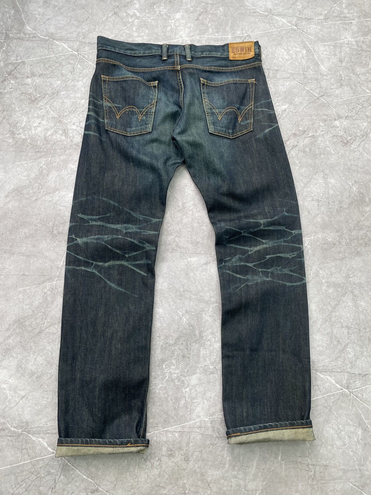 Edwin × Japanese Brand Vintage Edwin SK 505 SE Japan Flare selvage Jeans Size US 33 - 13 Thumbnail