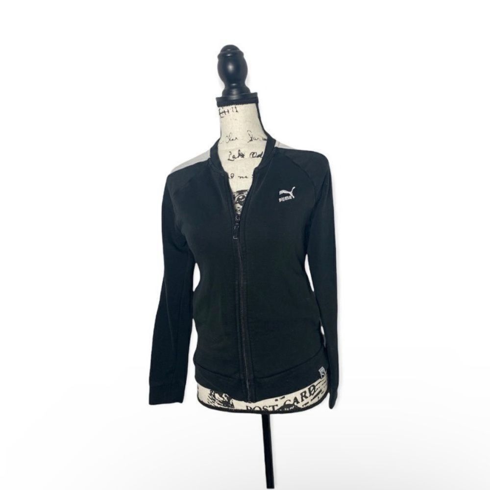 Puma Puma Women’s Black & White Zip-Up Sweatshirt Size S Full Zip Size S / US 4 / IT 40 - 1 Thumbnail