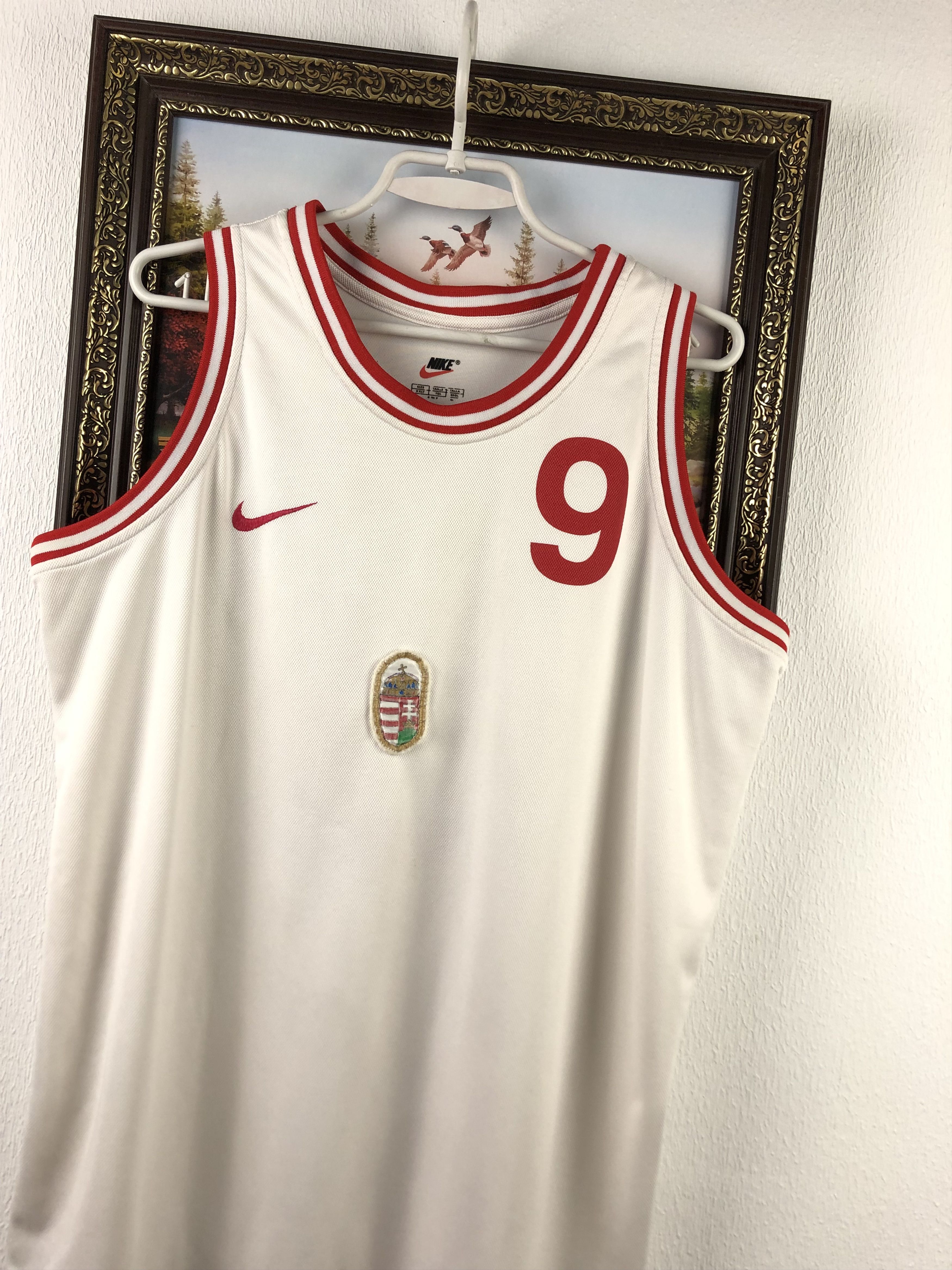Nike Vintage Nike Hungary Basketball Jersey #9 Player Issue Shirt Size US XL / EU 56 / 4 - 4 Thumbnail